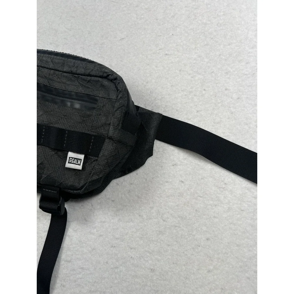USED Dark Realm Black Ripstop Waist Bag Fanny Pack Sling Nice Condition